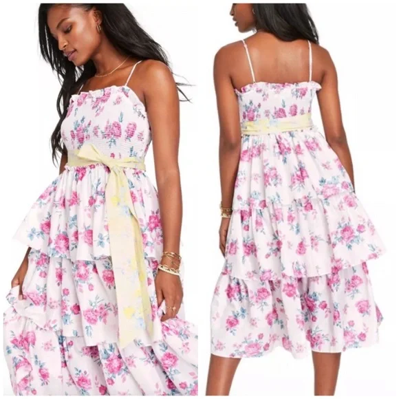 LoveShackFancy Target NWOT Elise Smocked Tiered - Picture 3 of 12